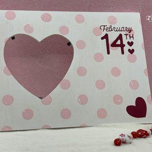 February 14th (Valentine's Day) Wood Picture Frame